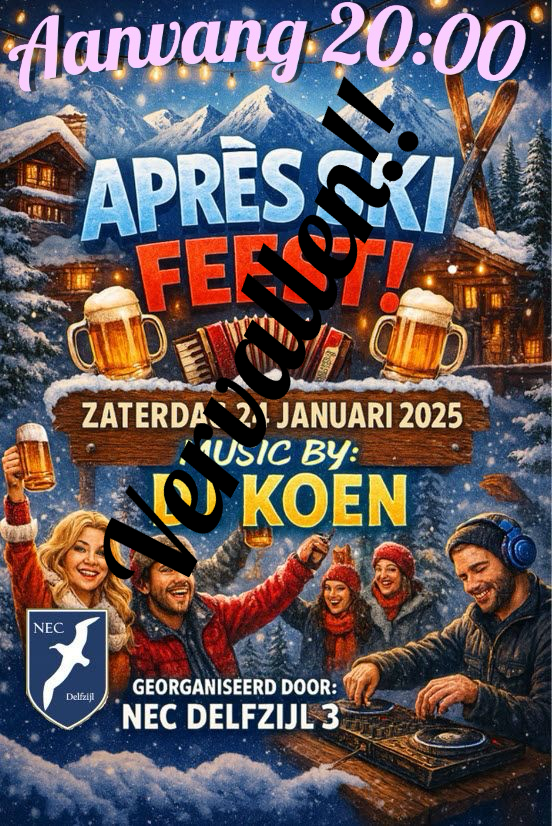 Feestavond zaterdag 24 januari.