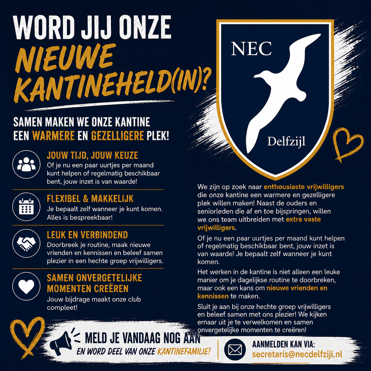 🔵⚪ WORD JIJ ONZE NIEUWE KANTINEHELD(IN)? ⚪🔵
