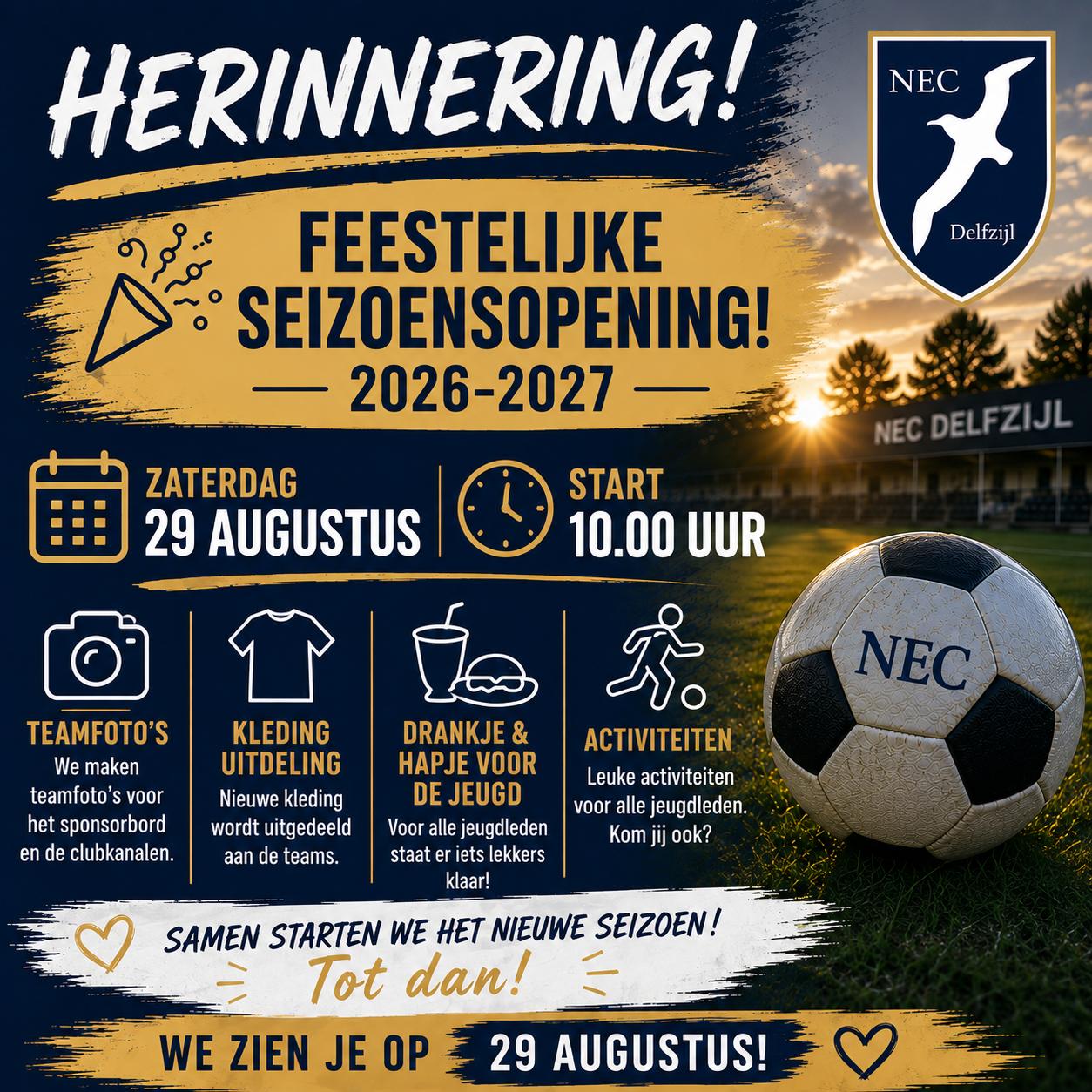 🔵⚪ ZET HET ALVAST IN JE AGENDA! ⚪🔵