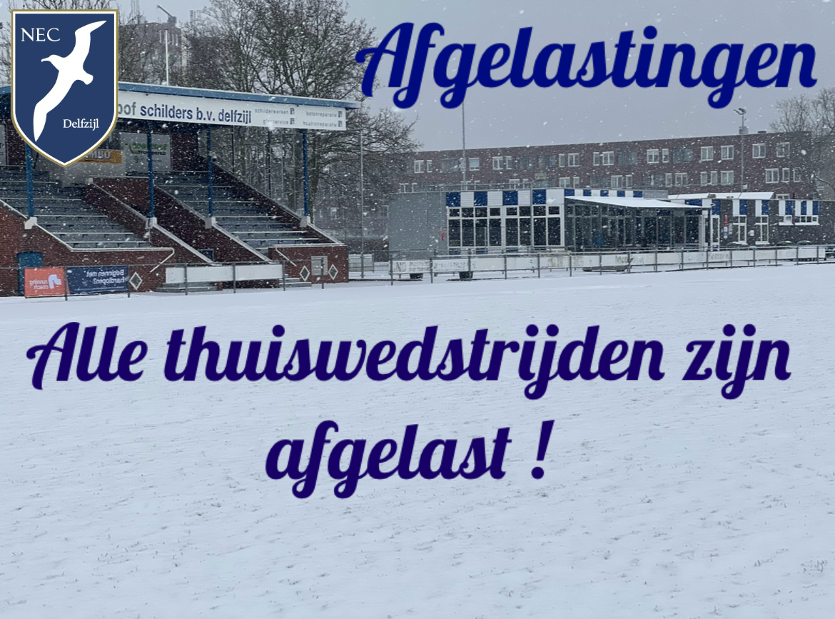 Nieuws over afgelaste wedstrijden
